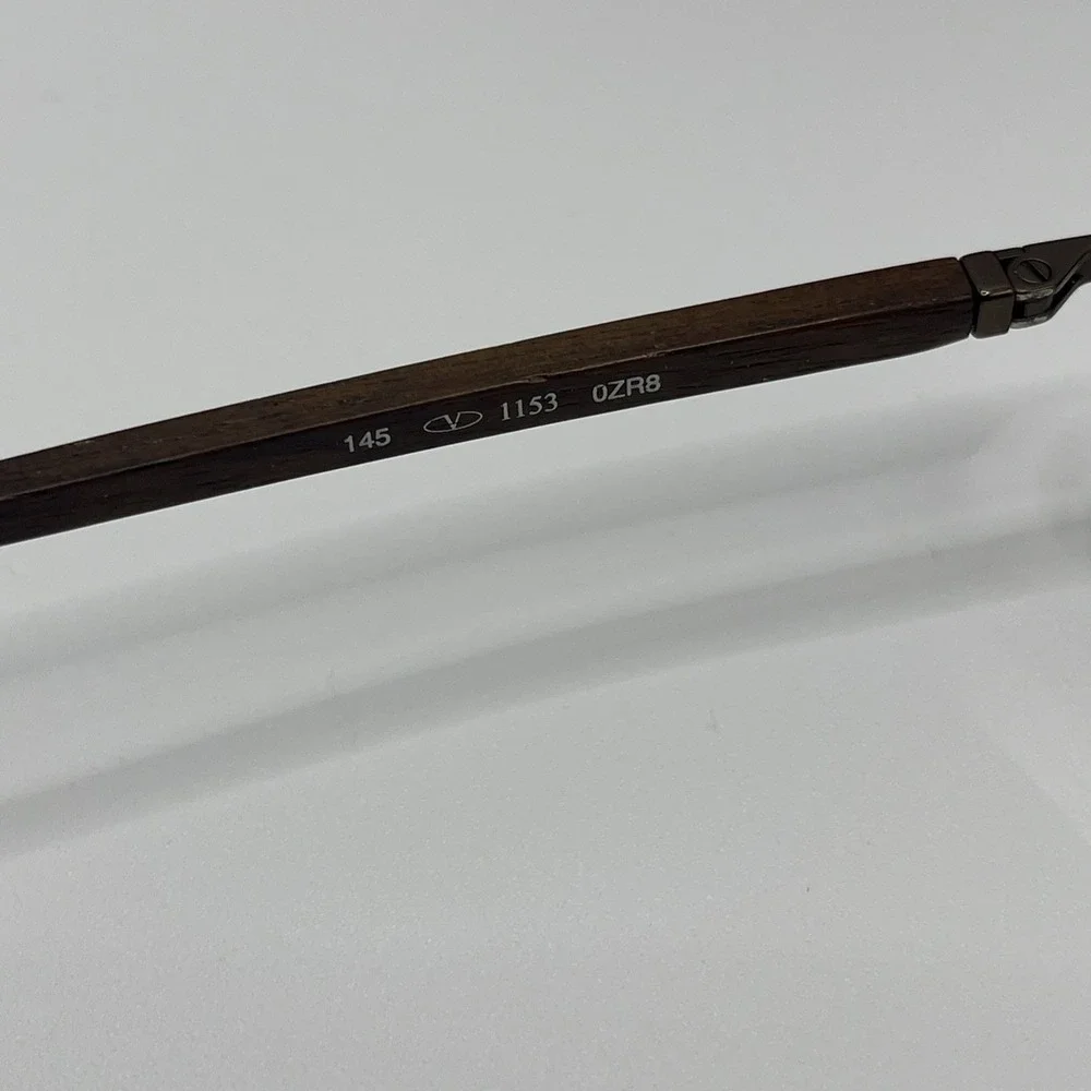 Valentino Eyeglasses 1153 Brown/Wood 0ZR8‎ 145 4/6 53-18 W Y2K Metal Frame Bratz